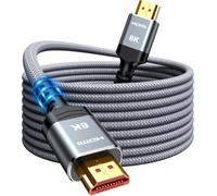 10K 8K HDMI Cable 2M Certified, Snowkids HDMI 2.1 Cable Ultra HD High Speed 48Gbps, 8K@60Hz 4K@120Hz HDMI Lead eARC HDR10 HDCP 2.2/2.3, Compatible for PS5/4 for X-box/HDTV/Blu-ray