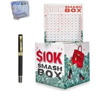 10K Money Smash Box, 10K Smash Box for Money, Cash Money Saving Box, Acrylic Glass Piggy Bank, Transparent Clear Portable Digital Box, Budget Planner, Emergency Funds Box (Style A)