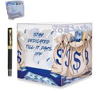 10K Money Smash Box, 10K Smash Box for Money, Cash Money Saving Box, Acrylic Glass Piggy Bank, Transparent Clear Portable Digital Box, Budget Planner, Emergency Funds Box (Style B)