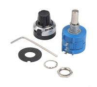 10K Ohm 10-Turn Adjustable Potentiometer with Mechanical Counting Dial for Rotary Knob Tools, Industrial Grade Panel Mount for Vari