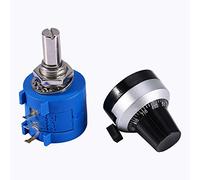 10K Ohm 3590S-2-103L Rotary Wirewound Precision Potentiometer, Taper Potentiometer Variable Resistor Potentiomete With Pot 10 Turns+Knob
