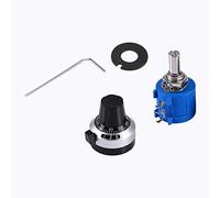 10K Ohm Wirewound Potentiometer Pot with 10 Turns Knob, Small Size, High Sensitivity for Timer Speed Temperature Adjustment