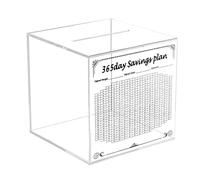 10K Savings Challenge Smash Box, 365 Day Money Saving Piggy Bank, Clear Acrylic Cash Vault, Cash Coin Saving Challenge Box for Adults Must Break To Open