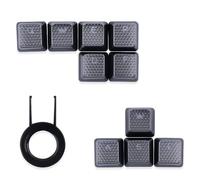 10Keys Backlit Textured Keycaps Replacement for Corsair K100 and K70PRO Mechanical Gaming Keyboard (Silver Grey Hexagonal)