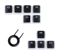 10Keys Backlit Textured Keycaps Replacement for Corsair K65 K95 K100 K70LUX K70PRO and Razer HyperX Cherry MX Switches Mechanical Gaming Keyboard(Pudding Stripe)