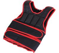 10kg Adjustable Exercise Workout Metal Sand Weight Vest Black/Red