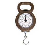 10KG Analog Scale for Luggage and Fishing, Easy to Use, Portable and Compact with Heavy Duty Hook for Suitcase, Fisherman and Home Use (Brown)