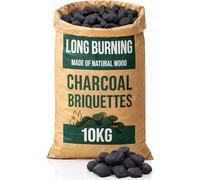 10kg Bag of Premium BBQ Charcoal Briquettes, Hotter Longer Burning Constant High Temperature Barbecue Charcoal, Perfect for Outdoor Grills (1 x 10kg Bag)