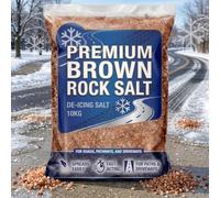10kg Brown Rock Salt & Ice Melt Grit - Heavy Duty Winter De-Icing Solution | for Driveways, Footpaths, Steps, Pavements & Commercial Walkways