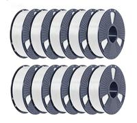 10KG Bulk White PETG 3D Printer Filament 1.75mm, Neatly Wound High Toughness Material for FDM Printing
