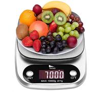 10kg Digital Kitchen Scale Tare Function & Auto Off Premium Stainless Steel for Multifunctional Cooking Food Scale with Backlit LCD Display Premium