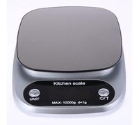 10kg Digital Kitchen Scale Tare Function & Auto Off Premium Stainless Steel for Multifunctional Cooking Food Scale with Backlit LCD Display Premium Food Weight Kitchen Scales Built-in Battery, Sliver