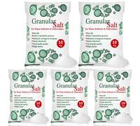 10kg Granular Salt For Granular Water Softeners Best For Laundry Kitchen Dish Washing | Compatible To All Water Softner Salt Machines | Food Grade 100% Genuine British Salt (5 Bag)