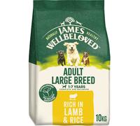 10kg James Wellbeloved Large 1-7 Adult Dry Dog Food Lamb & Rice BB-Aug25