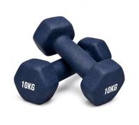 10kg Neoprene Dumbbells Pair, Non-Slip Soft Grip Hex Hand Weights with Anti-Roll Design, Cast Iron Exercise Weights for Strength Training, Fitness and Home Workouts for Women and Men