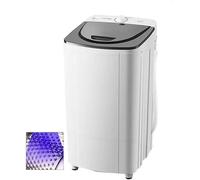 10kg Portable Spin Dryer Single Spin Only, 240W Low Noise Clothes Spinner with Blue, Thick Stainless Steel Tub PP Antibacterial Body Rotary Timer Laundry Dehydrator for Apartment Dorm RV