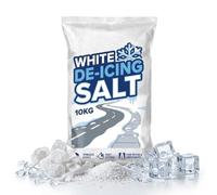 10kg Premium White De-Icing Salt - Clean Dry Granules for Melting Snow | Preventing Black Ice & Keeping Paths, Driveways and Walkways Clear