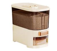 10KG Rice Dispenser | Rice Container Cereal Containers Storage | Large Sealed Grain Container with Lids and Time Recorder | Sealed Moisture Proof Rice Bucket with Measuring Cup for Home Kitchen