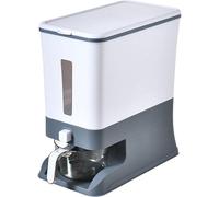 10Kg Sealed Grain Container Airtight Lid Moisture Proof Pantry Food Storage Bin Clear Cereal Rice Keeper For Kitchen