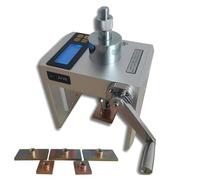 10KN Tile Bond Strength Tester, Intelligent Paint Pull-Off Force Tester with 5 Threaded Test Blocks, Adhesion Strength Testing Device, for Exterior Wall Cladding Bricks, Panels, Paint