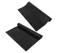 10kv Black High Voltage Rubber Insulation Mat 1mm Sheet 2pcs | Textured Waterproof Surface, Square Flexible Pad for Panels, Generators, Industrial Aisles
