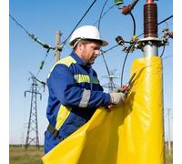 10kv Flexible Insulating Blanket Electrical, High Voltage Protective Sheet Safety Cover, Substations/ Power Plants/ Maintenance Repair Insulation Cloth Pad(4 Pack,31.5x39.4in/80x100cm)