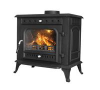 10KW Multifuel Stove Woodburning Cast Iron Log Burner Defra Approved Eco Design