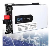 10KW Pure Sine Wave Inverter, Portable Power for Camping, DC to AC Converter, Includes Remote Control and AC Outlets for Off-Grid, RV, Truck, Outdoor, Home Use