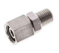 10L & 1/4'' NPT Stainless Steel Straight Swivel with Male Threads 315 bar FKM O-ring Sealing Cone Adjustable ISO 8434-1