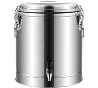 10L-100L Stainless Steel Insulation Barrel, 304 Stainless Steel Sealed Tank, with Sealed Lid + Lock + Anti-off Handle, Suitable for Restaurants, Canteens, Hotels,60L