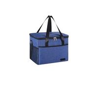 10L 25L 30L Thicken Cooler Bag Folding Fresh Keeping Waterproof Nylon Steak Outdoors Picnic Drinks Insulation Thermal Bag Ice Pack for Picnic(Blue,S 10L)