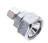 10L & 28L Zink plated Steel Straight Cutting Fitting with Swivel 160 bar NBR O-ring Sealing Cone ISO 8434-1