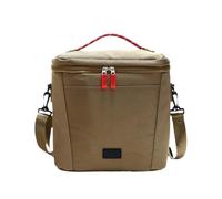 10L 600D Waterproof Oxford Cloth Cooler Bag Portable Thermal Insulated Ice Bag Reusable Picnic Cooler Bag Lunch(Khaki)