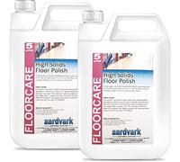 10L Aardvark High Solids Floor Polish - Medium to High Wear Durable Gloss Emulsion Surface Finish to Wooden Sealed, Cork Sealed & Lino Floors