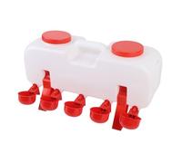 10L Chicken Water Feeder, Semi Automatic Poultry Waterer with 10 Drinking Cups Rain Proof Coop Accessories for Chickens Ducks Baby Chicks Turkeys