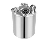 10L Cleaning Container, 3-Head Stainless Steel Beer Line Cleaner with Lid Cleaning Device Beer Cleaning Barrel for Beer Tapping System Strong Cleaning Power