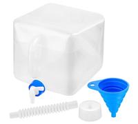 10L Collapsible Water Container, Folding Water Container with Tap, Portable Foldable Water Carrier with Handle, Lightweight Outdoor Water Canteen Water Bucket for Camping Hiking Picnic Emergency