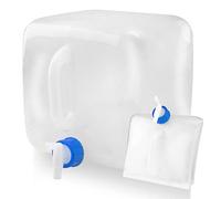10L Collapsible Water Container with Spigot Large Capacity Foldable Water Canteen Lightweight Portable Water Carrier with Handle Square Water Bucket for Outdoor Camping Hiking Emergency Survival