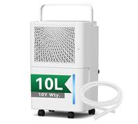 10L/Day Dehumidifier for Bedroom with Automatic Humidity Sensor & Display, 24-hour Timer, Laundry Drying, Continuous Drainage, Effective & Powerful Home Dehumidifiers (10L Compressor Dehumidifier)