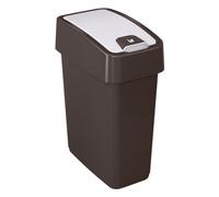 keeeper Premium Waste Bin with Flip Lid, Soft Touch, 10 Litre, Magne, Graphite Grey