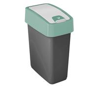keeeper Premium Rubbish Bin With Flip Lid, Soft Touch, 10 Litre, Magne, Nordic Green