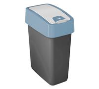 keeeper Premium Rubbish Bin with Flip Lid, Soft Touch, 10 L, Magne, Nordic Blue