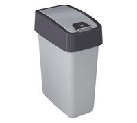 10L Flip Waste Bin Dustbin 2-Way Lid Push&Lift Sturdy Plastic Home Office HQ