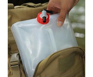 10l Foldable Camping Water Bucket - Carryable Outdoor Folding Water Bag for Hiking Backpacking Emergency Usage Bpa-Free Plastic Heat Resistant (-20°C to 80°C) 22 X 26 Cm Expanded