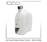 10l Food-Grade Slim Profile Jerrycan Water Carrier with Tap - Campervan Friendly