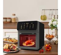 10l Large Air Fryer Toaster, 1350W Smart Visual Air Fryer, Multifunctional Convection Oven, Oil-Free Fryer with 10 Presets, Time and Temperature Adjustable, Led Touch Screen