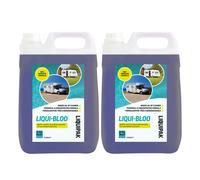 Liquipak Liqui-Bloo 2x5L, Caravan Toilet Chemical, NEW IMPROVED FORMULA, Blue Fluid for Caravans, Campers, Concentrated, Motorhomes and Boats, Formaldehyde-Free 2x5L