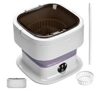 10L Mini Foldable Portable Washing Machine丨with Spin Dryer & 2 Modes & LCD Display for Small Underwear Clothes Cleaning