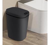 10L Motion Sensor Trash Can Bathroom Kitchen Small Touchless Trash Can with Lid, Plastic Automatic Garbage Bin Smart Waste Rubbish Bin Electric Dustbin for Kitchen, Office, Living Room, Bedroom