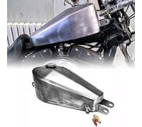 10L Motorcycle Petrol Gas Fuel Tank With Cap For Harley Dyna 1995-2003 Unpainted Silver